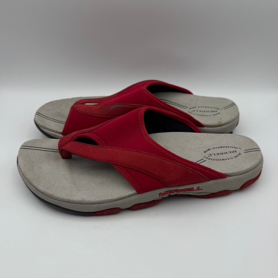 Merrell Belluna Air Cushion Sandals Thong Flip Flops Comfort Red