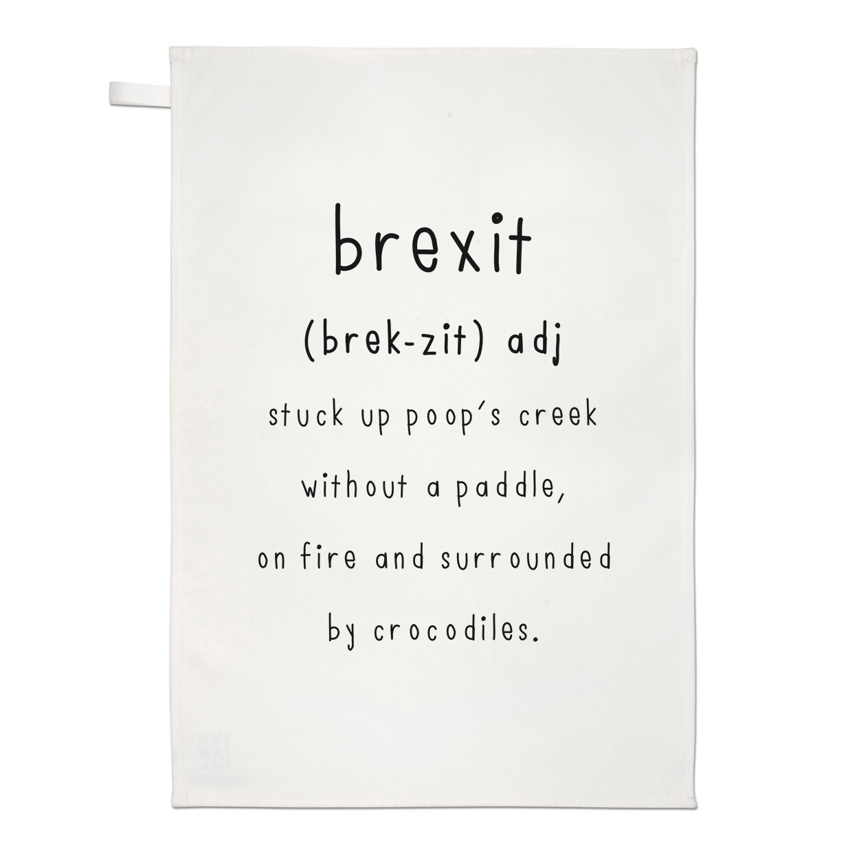 Brexit Without A Paddle Tea Towel Dish Cloth Funny Britain Europe EU