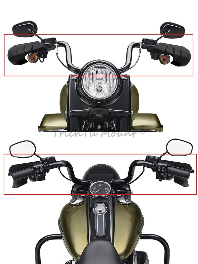 New Style Matte Black Hand Guards For Harley Touring Dyna Softail Honda Yamaha