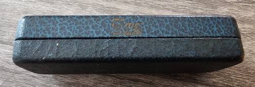 Vintage viktorianische Marine Leder Kohl-Mo Make-up kompakte Box mit Spiegel rar - Bild 5 von 7