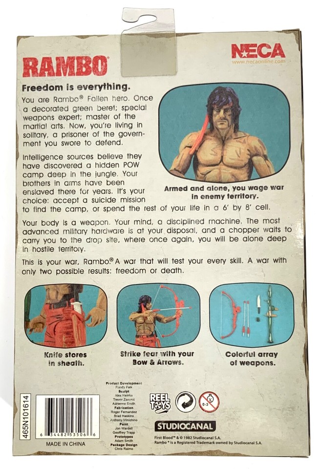 NECA REEL TOYS 8-Bit Video Game First Blood RAMBO 7” Action Figure | eBay
