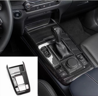 For 2020-2024 Mazda CX-30 CX30 Car Accessory Carbon Fiber Gear Shift Panel Cover