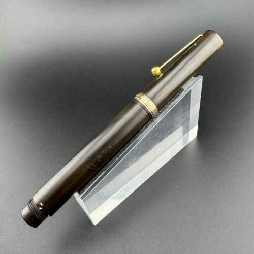 Ohashido Black Ebonite Fountain Pen 14K Gold Broad Nib - Imagen 12 de 14