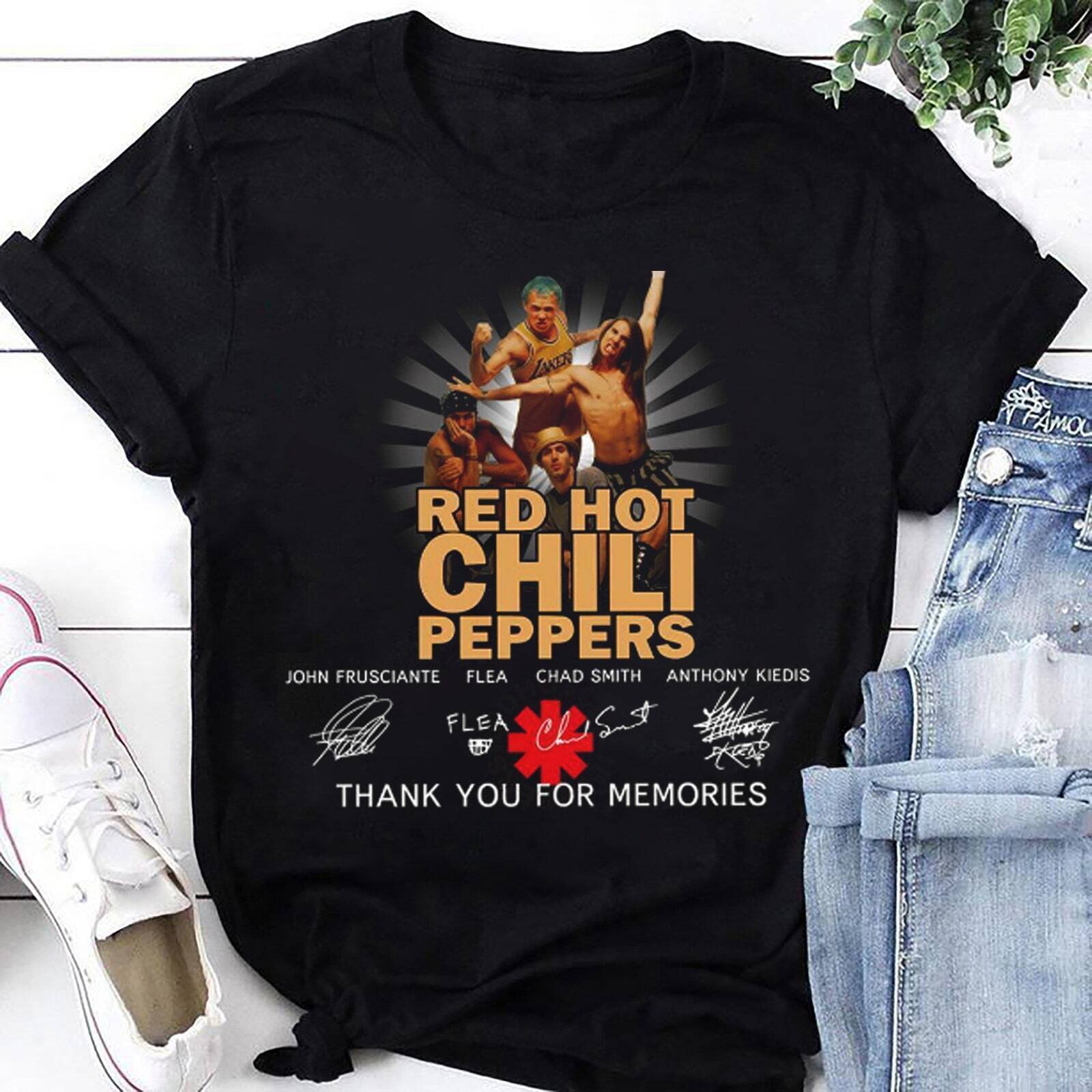 Red Hot Chili Peppers Band Signatures T-Shirt, Red Hot Chili Peppers 2024 Tour T