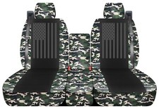 Front Set 40-20-40 Seat Covers Wflag Fits 1999-2006 Chevy Silverado Wint Sb Front Set 40-20-40 Seat Covers Wflag Fits 1999-2006 Chevy Silverado Wint Sb