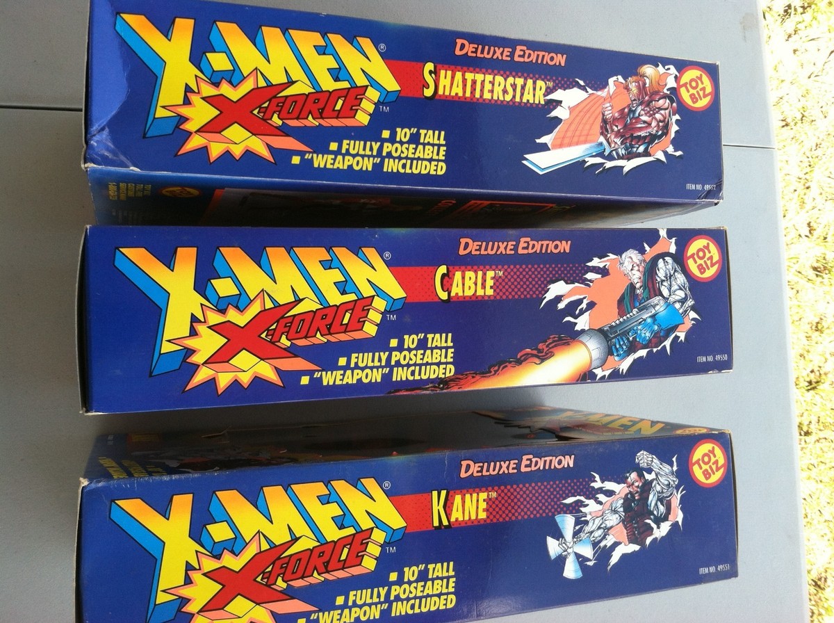 TOY BIZ 10 inch X MEN X FORCE (set of 3) cable shatterstar kane