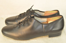 Capezio US Womens Sz 14 Fluid Black Leather Round Toe Oxford Tap Shoes Brazil