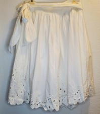 NWD Banana Republic White Skirt White Floral Embroidery Eyelet Size 4