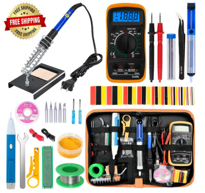 KIT SOLDADURA CON MULTIMETRO soldador de estaño combi voltaje detector bomba