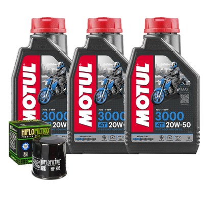 Wartungsset Öl Motul 3000 20W50 Für Kawasaki ZR400 D1 Xanthus Japan