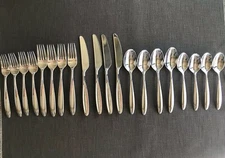  Lenox SCULPT Stainless Flatware 18/10-4 place settings--20 Pcs. Excellent 