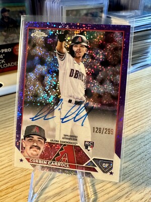 2023 Topps Chrome #RA-CCA Corbin Carroll RC Rookie AUTO Purple 