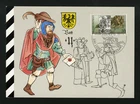 Germany DDR 1990 FDC Postcard sc 2841 Stamp Europe International Postal Routes