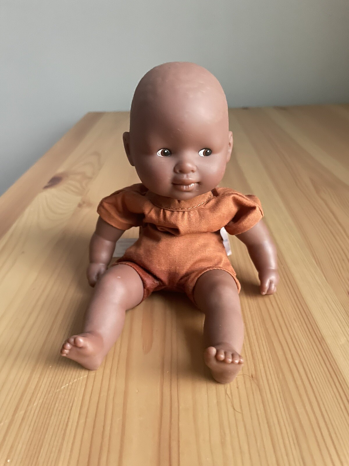 Corolle Mini Calin Graceful 8" African American Vintage Baby Doll Soft Body
