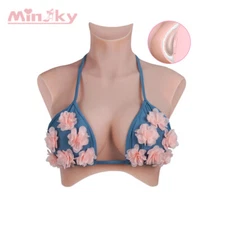 Minaky 8TH Silicone Breast Forms Breastplate Fake Boobs With Bloodshot M Size