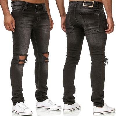 Redbridge Herren Jeans Hose Destroyed Wrecked Knee Used Look Slim