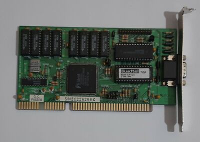 HIS 8900 CL 4x256 ISA Grafikkarte (Trident TVGA8900CL, 1MB, retro, 1992)