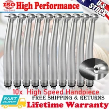 10 Pcs NSK PANA MAX Style Dental High Speed Handpiece Push Button Turbine 4 Hole