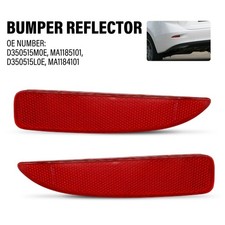 2 Rear Bumper Pcs Trim Reflectors LH+RH Set Red Fit for 2014-2017 Mazda 6