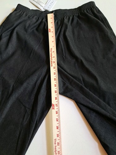 Alfred Dunner NWT Womens Black Morocco Wide Leg Capris With Pockets Size 18W - Picture 9 of 10
