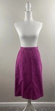 Cedric s Women s Magenta Long Suede Skirt Machine Washable