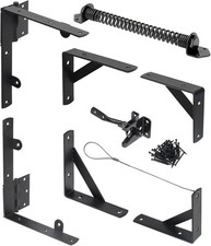 Anti Sag Fence Gate Kit with Adjustable Brackets Self Closing Spring Latch Set