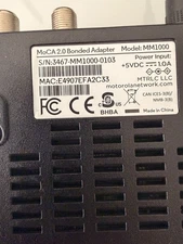 Motorola MM1000 MoCA 2.0 Bonded Adapters – Lot of 2 – Gigabit Ethernet