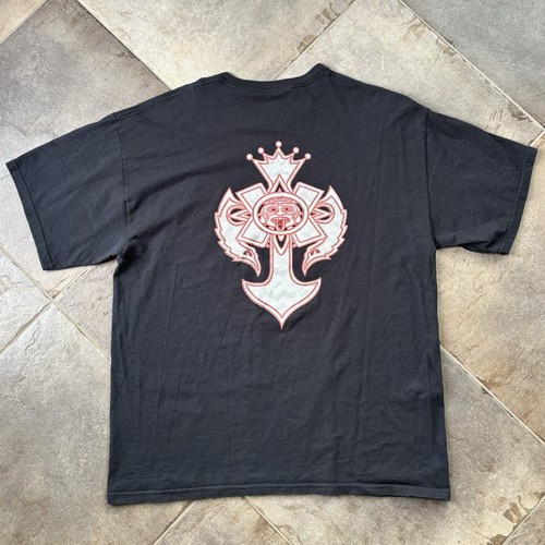 VTG 2002 Rey Mysterio Mask WWE T-Shirt Two Sided Wrestling Black Mens XL RARE - Picture 2 of 9