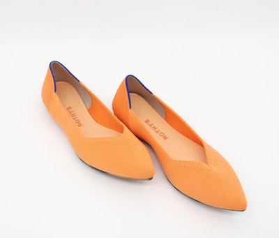 Rothy's Women's The Point Orange Pointy Toed Flats Retired Color Sz 8