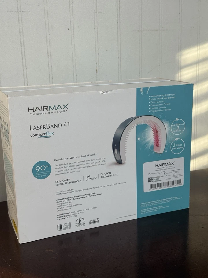 HairMax LaserBand 41 ComfortFlex 激光头发生长全新开箱 — 第 3/4 张图片