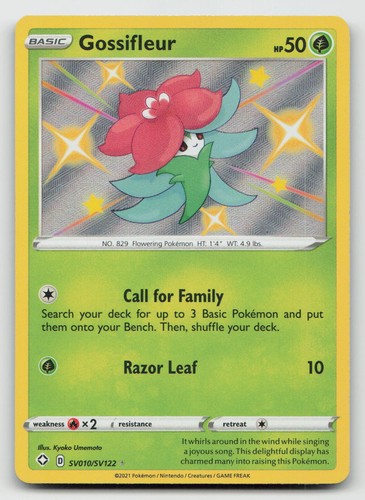 Gossifleur Shiny Holo Rare Shining Fates Shiny Vault SV010/SV122 NM