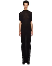 Rick Owens Black Crater Maxi Dress Size XS