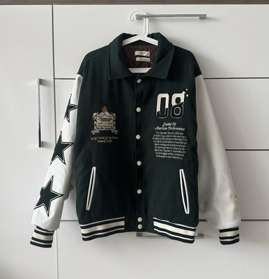 Jaded London Varsity Jacket – Neutrals Country Club – Wool Blend