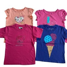 Bundle of 4 Adorable Girls Short Sleeve T-Shirt Size 5T / 5 Studded Hello Kitty