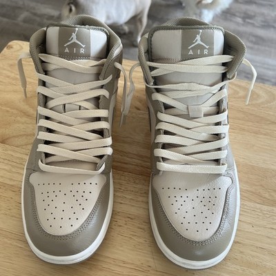 Nike Air Jordan 1 Mid 'Linen' College Grey Light Bone Size 10 New without box