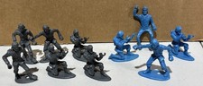 LOT OF 10 VINTAGE PLASTIC CIVIL WAR SOLDIERS UNION  CONFEDERATE BLUE  GRAY