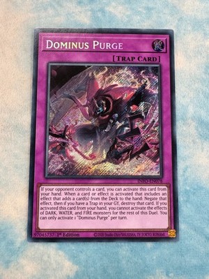 YUGIOH DOMINUS PURGE SECRET RARE 1. NEAR MINT INFO-DE078