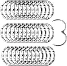 30 St&uuml;ck B&uuml;cher Ringe, &Auml;u&szlig;erer Durchmesser 20 mm, innerer Durchmesser 15 mm Met