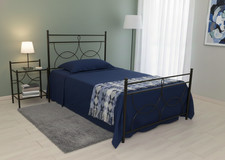 Letto alla Francese Marianne Ferro Battuto Design Moderno Aessegi Italy