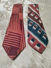 Vintage 1940s-1950s Silk And Rayon Swing Neckties - 521