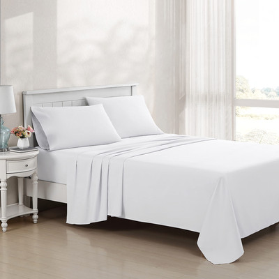 Laura Ashley - King Sheet Set Soft Smooth Sateen Cotton Bedding A Lightweight