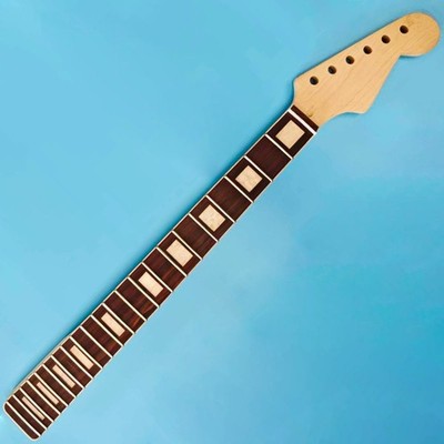DIY Maple Electric Guitar Neck - Rosewood Fingerboard, 22 Frets, 25.5-inches