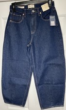 Universal Thread Barrel Leg High Rise Slim Hip/Thigh Dark Denim Women  s 8 Reg