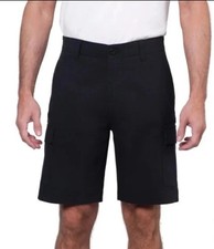 NEW Wearfirst Men's Size 36 Cargo Shorts Black Stretch Cotton Nylon