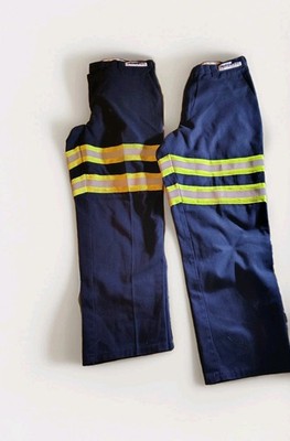 2 Pair Cintas comfort flex High Visibility Safety Work pants Size 38X30