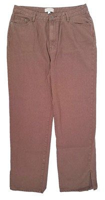 Meshki Pia Wide Leg Jeans Split Side Chocolate Denim Brandneu mit Etikett Damengröße 18