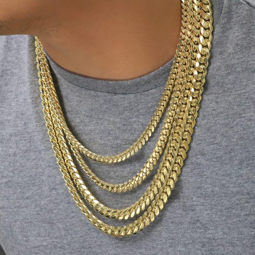 14K Yellow Gold Solid 2.7mm-11mm Miami Cuban Link Chain Necklace Bracelet 7"-30" - Picture 94 of 156