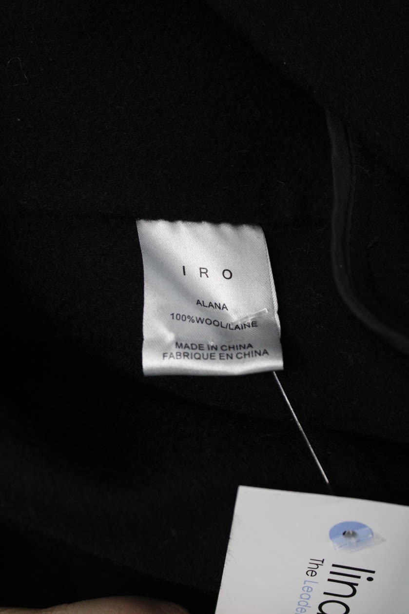 Zara Basic Womens Black Solid Polyester Blend But… - image 11