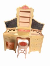 Vintage 1985 Barbie Dream Glow Vanity 2310 Mirror Furniture Incomplete- See Pic