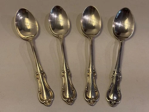International Sterling Joan of Arc Teaspoons Set of 4 - 5 7/8 " - NO MONOGRAM